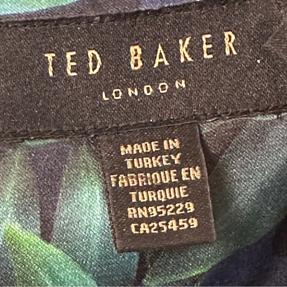 Ted Baker dress, size 1 (equiv. to 2-4), navy blue with shoulder bow, sheath - Picture 4 of 14